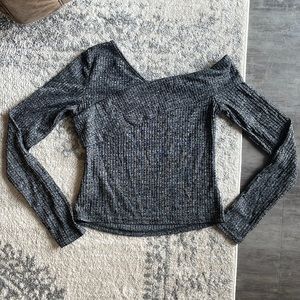 Lightweight Asymmetrical Grey Sweater